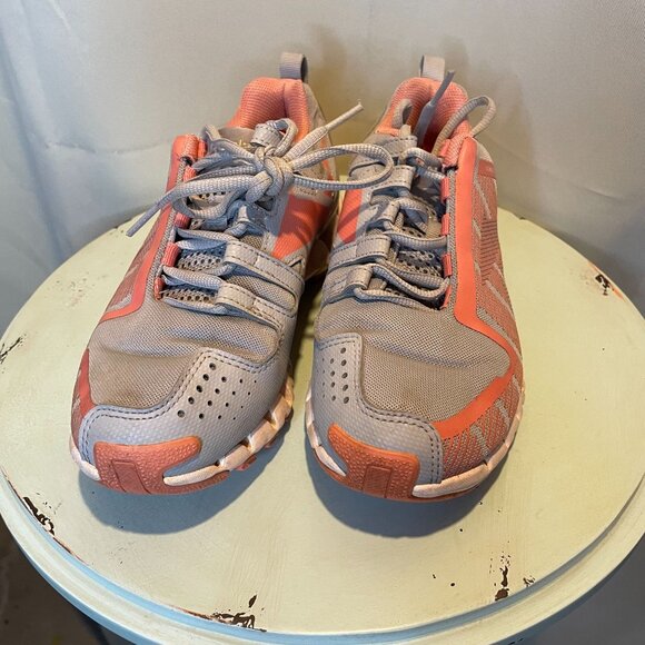 Reebok ZigTech Womens Athletic Shoes size 5 Gray/Peach/Salmon Lightweight - Picture 3 of 9